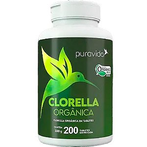 Clorella Orgânica 200 Comprimidos Puravida