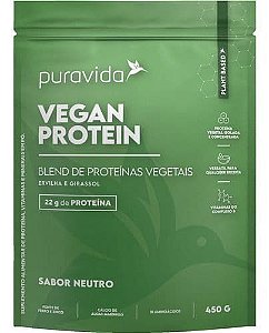 Whey Protein Vegano Neutro 450g Puravida