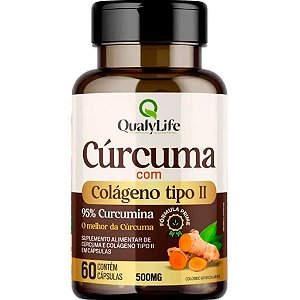 Cúrcuma com Colágeno Tipo 2 60 Cápsulas Qualylife