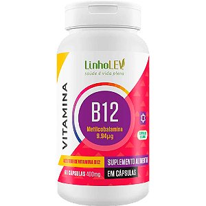 Vitamina B12 Metilcobalamina 60 Cápsulas Linho Lev