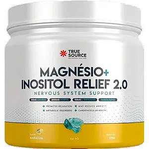 Magnésio e Inositol Relief 2.0 Maracujá 375g True Source