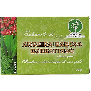 Sabonete de Aroeira Babosa e Barbatimão 90g Bionature