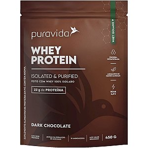 Whey Protein Dark Chocolate 450g Puravida