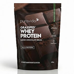 Whey Protein Grassfed Chocolate Belga 900g Puravida