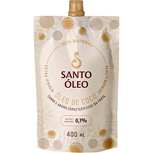 Óleo de Coco Extravirgem Polpa 400ml Santo Óleo
