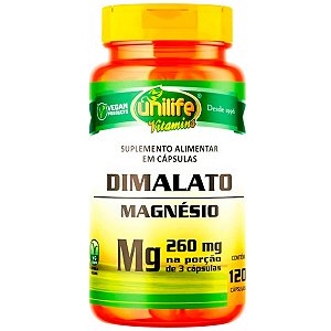 Magnésio Dimalato 120 Cápsulas Unilife