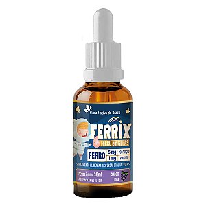 Ferro Em Gotas Ferrix Kids 30ml Flora Nativa Sabor Uva