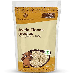 Aveia Em Flocos Médios 200g Taina Alimentos