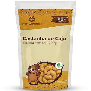 Castanha De Caju W1 Rada Sem Sal 200g Taina Alimentos