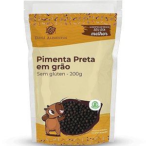Pimenta Preta Em Grão 200g Taina Alimentos