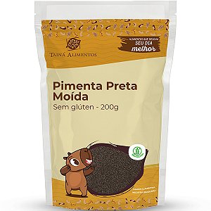 Pimenta Preta Moída 200g Taina Alimentos