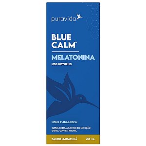 Melatonina Blue Calm em Gotas 20ml Puravida