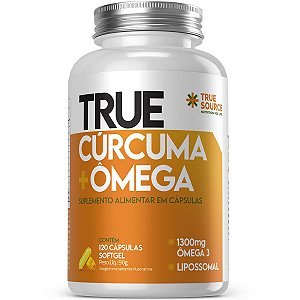 Cúrcuma + Ômega Lipossomal 120 Cápsulas True Source