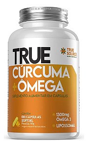 Cúrcuma + Ômega Lipossomal 120 Cápsulas True Source