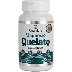 Magnésio Quelato 120 Cápsulas Qualylife - Neutro
