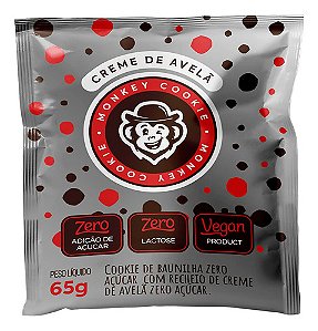 Cookie Creme De Avelã Zero Açucar 65g Grand Monkey