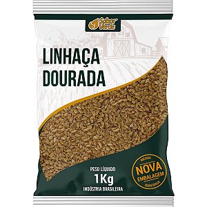 Linhaça Dourada Semente 1kg Sabor Verde