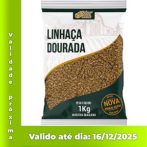 Linhaça Dourada Semente 1kg Sabor Verde