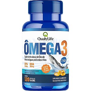 Ômega 3 Óleo de Peixe 120 Cápsulas Qualylife