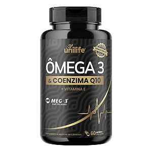 Ômega 3 Coenzima Q10 + Vitamina E 60 Cápsulas Unilife