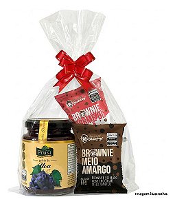 Kit Cesta Natal Presente Amigo Secreto Brownies E Geleia