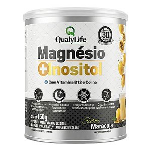 Magnésio e Inositol 150g Sabor Maracuja Qualylife