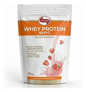 Whey Protein Wpc 900g Sabor Morango Vitafor