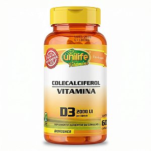 Vitamina D3 Colecalciferol 60 Cápsulas Unilife