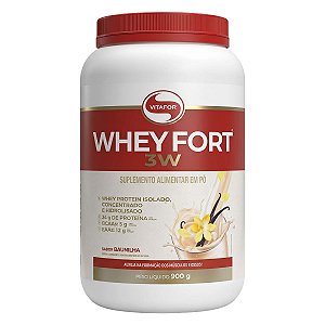 Proteína Whey Fort 3w Sabor Baunilha 900g Vitafor