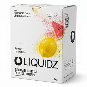 Eletrólitos Zero Açúcar Melancia Com Limão 14 Sachês Liquidz