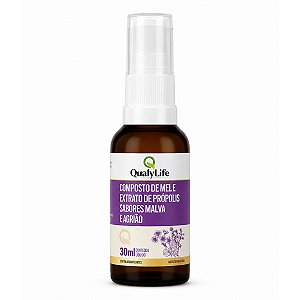 Spray Extrato De Própolis Malva E Agrião 30ml Qualylife
