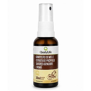 Spray Extrato De Própolis E Gengibre 30ml Qualylife