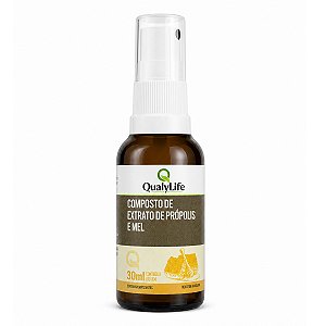 Spray Extrato De Própolis E Mel 30ml Qualylife