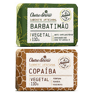 Kit Sabonetes Barbatimão 110g + Copaíba 110g Cheiro De Ervas