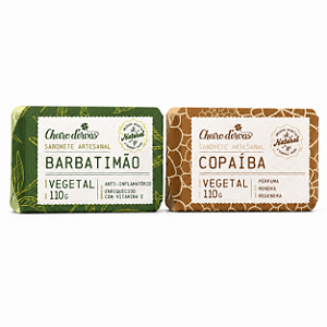 Kit Sabonetes Barbatimão 110g + Copaíba 110g Cheiro De Ervas