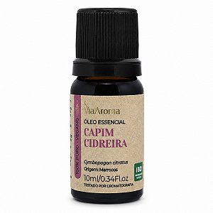 Óleo Essencial Capim Cidreira 10ml Via Aroma