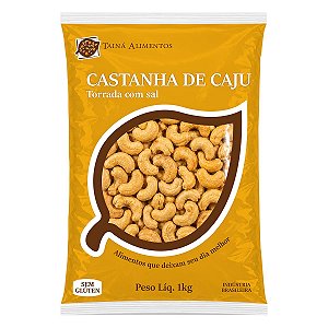Castanha De Caju W1 Torrada Com Sal Tainá Alimentos Kg