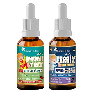 Kit Imunitrix Kids + Ferrix Ferro em Gotas Flora Nativa