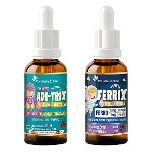 Kit ADE-Trix Kids Vitaminas A, D e E + Ferrix Ferro em Gotas Flora Nativa