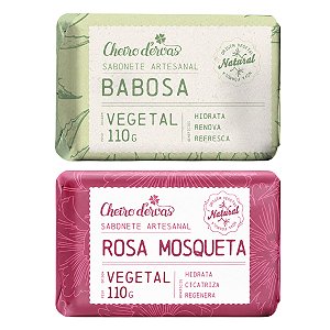 Kit Sabonete de Babosa + Rosa Mosqueta Cheiro D'Ervas