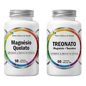 Kit Magnésio Quelato + Treonato Flora Nativa