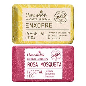 Kit Sabonete de Enxofre + Rosa Mosqueta Cheiro D'Ervas