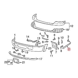 Suporte Parachoque Dianteiro Lado Direito F-250/4000