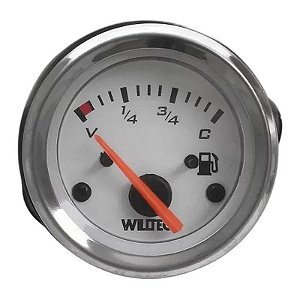 Indicador Combustível Cromado 24V Universal 52mm Diâmetro