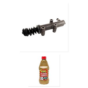 Kit Cilindro Auxiliar Embreagem Fluido Freio DOT4 VW 1215 1217 1316 e Outros