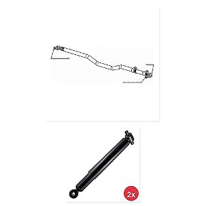 Kit Barra Direção Longa Amortecedor Dianteiro VW Cargo 1119 9160 e Outros