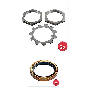 Kit Porca Carcaca Retentor Roda Traseiro VW F4000 Cargo e Outros