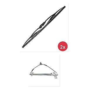 Kit Palheta Limpador Máquina Vidro Esquerdo VW 13000 13150 13170 e Outros