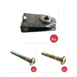 Kit Porca Parafuso Fixação Cacamba Mercedes 1999 2000 2001 e Outros