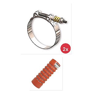 Kit Abraçadeira Tipo Tucho Mangueira Intercooler None 17230 17280 24330 e Outros